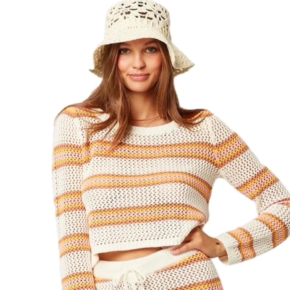 L Space Horizon Crochet Sweater Cover Up